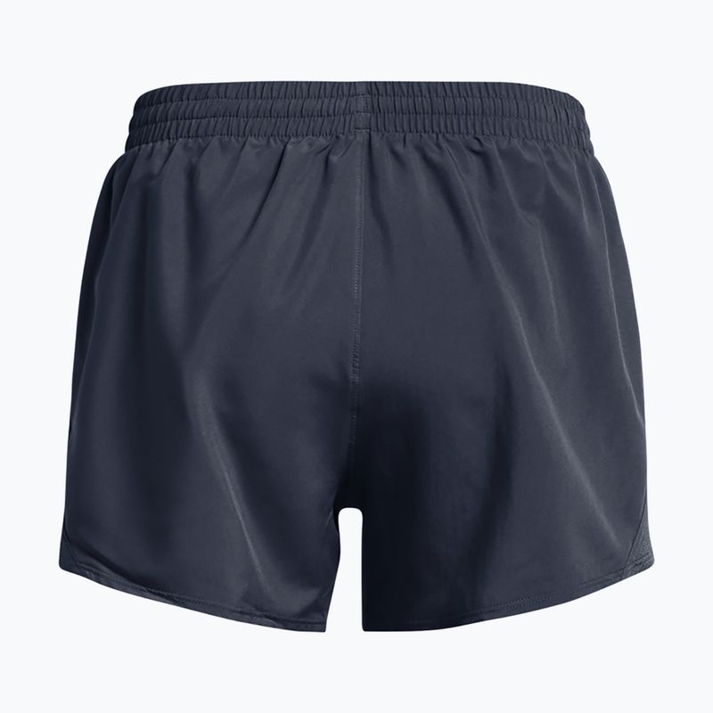 Moteriški bėgimo šortai Under Armour Fly By 3" downpour gray / downpour gray / reflective 6