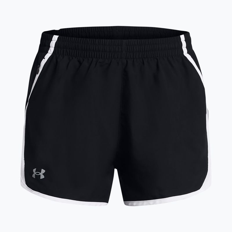 Moteriški bėgimo šortai Under Armour Fly By 3" black / white / reflective 5