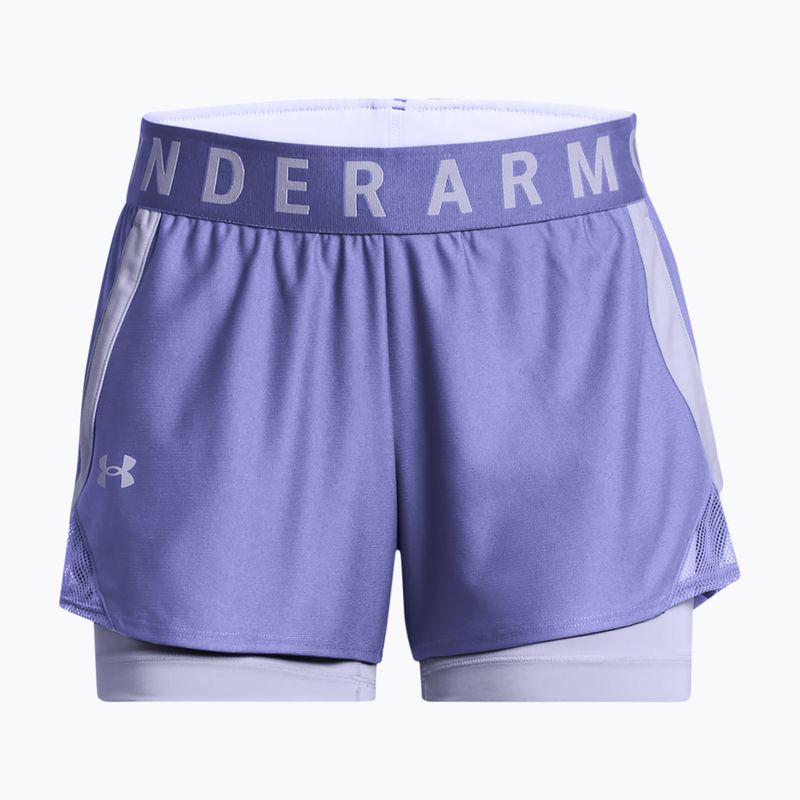 Moteriški treniruočių šortai Under Armour Play Up 2-In-1 starlight/celeste/celeste 5