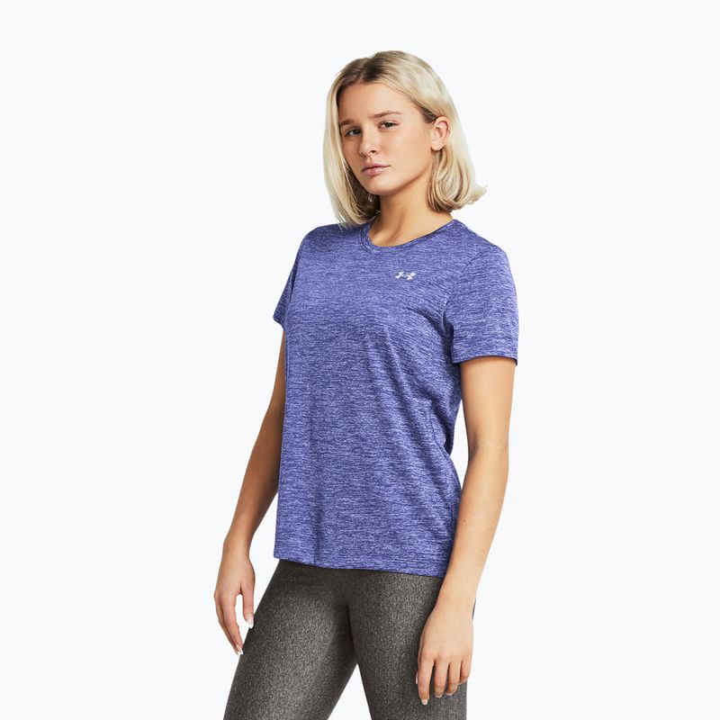 Moteriški treniruočių marškinėliai Under Armour Tech C-Twist starlight/celeste