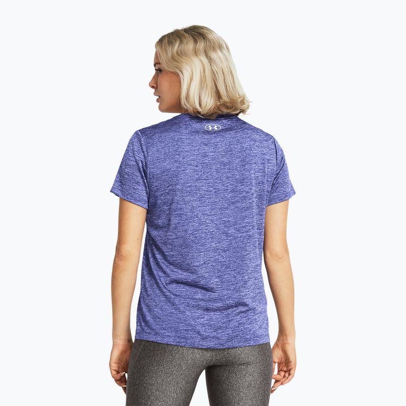 Moteriški treniruočių marškinėliai Under Armour Tech C-Twist starlight/celeste 2