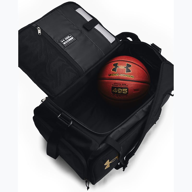 Treniruočių krepšys Under Armour Contain Duo 50 l black/metallic gold 4