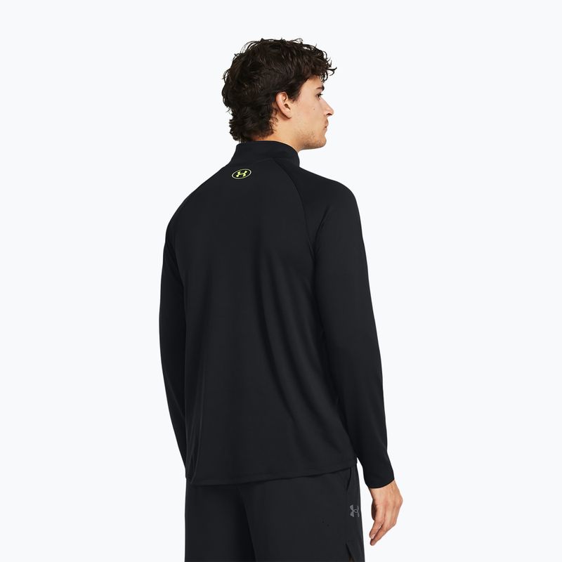 Vyriški "Under Armour Tech 2.0 1/2 Zip" juodos/aukšto matomumo geltonos spalvos džemperis 2
