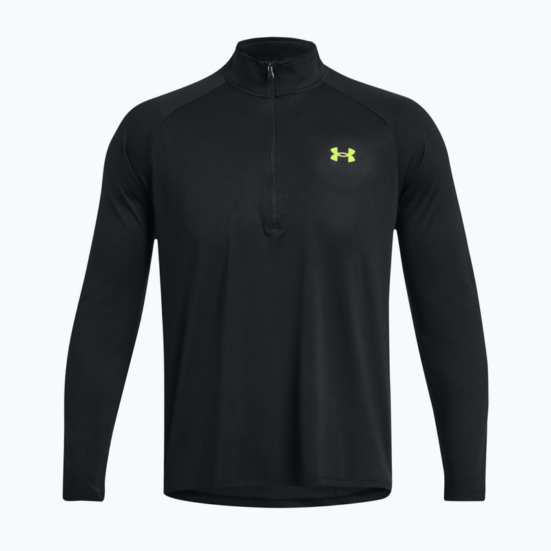 Vyriški "Under Armour Tech 2.0 1/2 Zip" juodos/aukšto matomumo geltonos spalvos džemperis 4