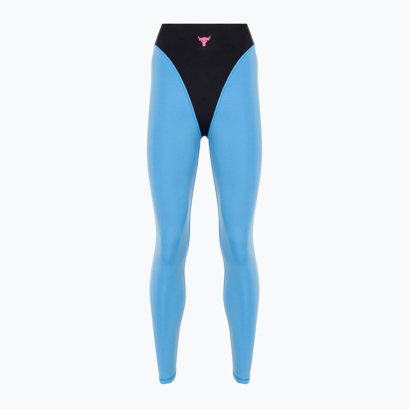 Moteriškos treniruočių tamprės Under Armour Project Rock LG Grind Ankle Leg black/viral blue/astro pink 4