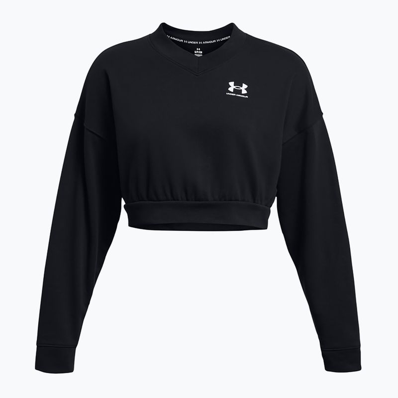 Moteriškas treniruočių džemperis Under Armour Rival Terry Os Crop Crew black/white 3