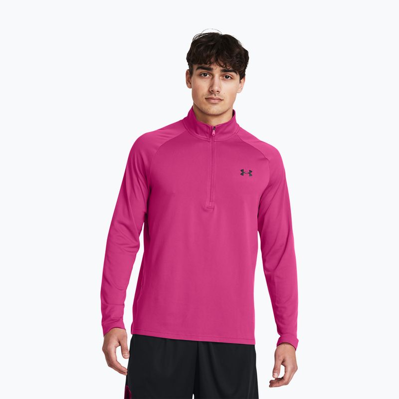 Vyriški "Under Armour Tech 2.0 1/2 Zip astro pink/black" džemperiai
