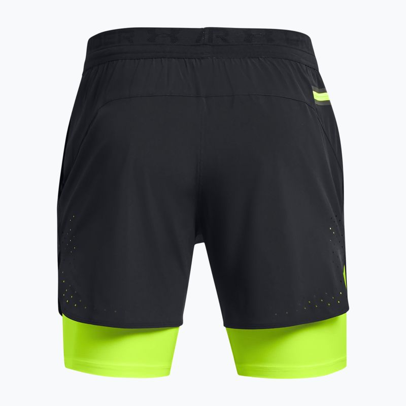 Vyriški šortai Under Armour Peak Woven 2in1 black/high vis yellow/high vis yellow 6