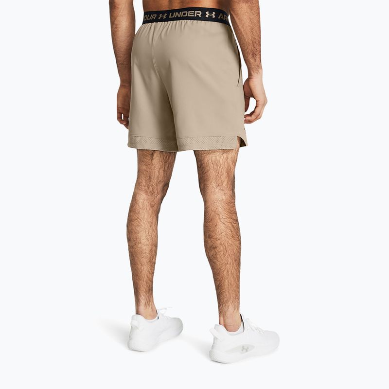 Vyriški treniruočių šortai Under Armour UA Vanish Woven 6in timberwolf taupe/black 3