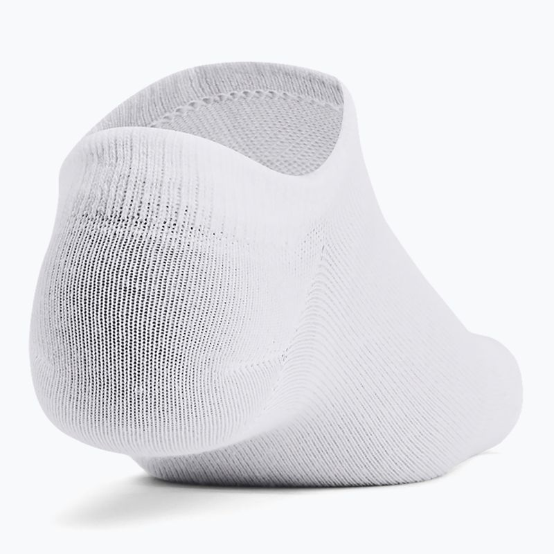 Treniruočių kojinės Under Armour Essential No Show 6 Pack white/white/halo gray 3