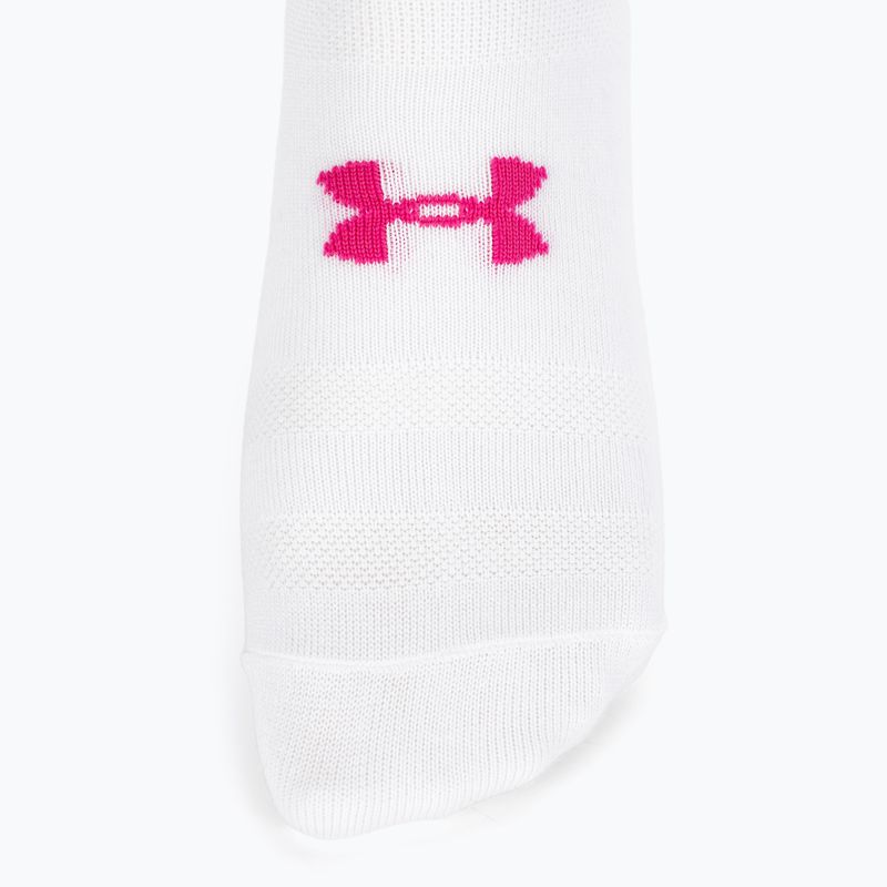 Moteriškos treniruočių kojinės Under Armour Essential Nv Mid Crew 3P white/white/astro pink 3