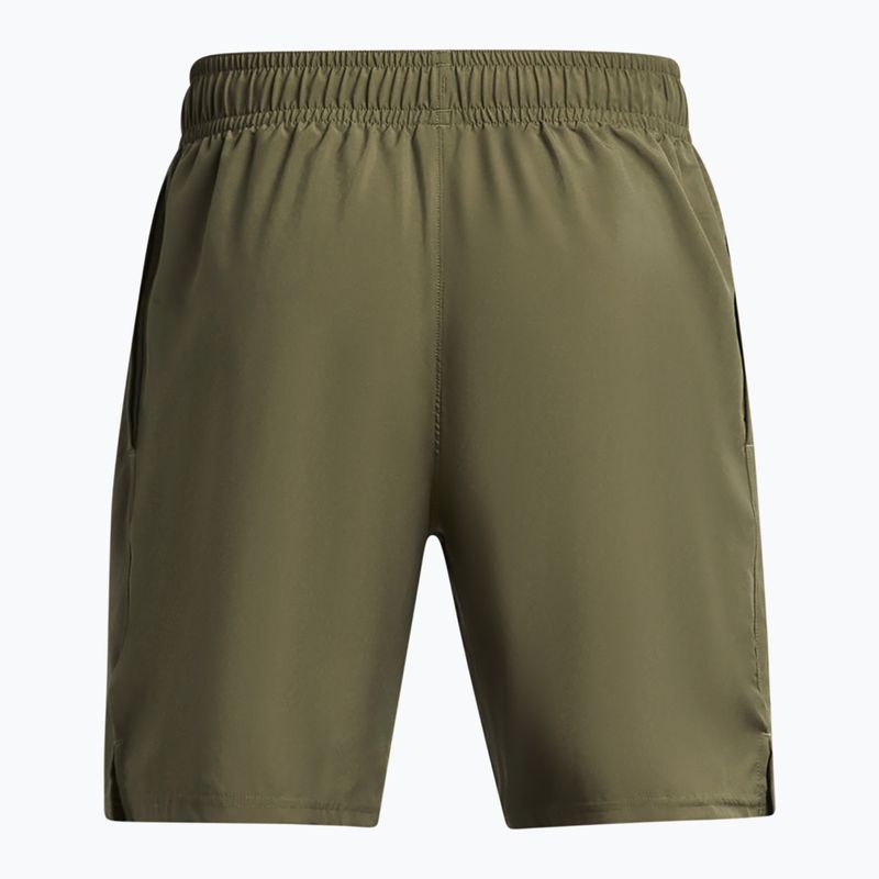 Vyriški treniruočių šortai Under Armour Tech Woven Wordmark marine od green/black 2