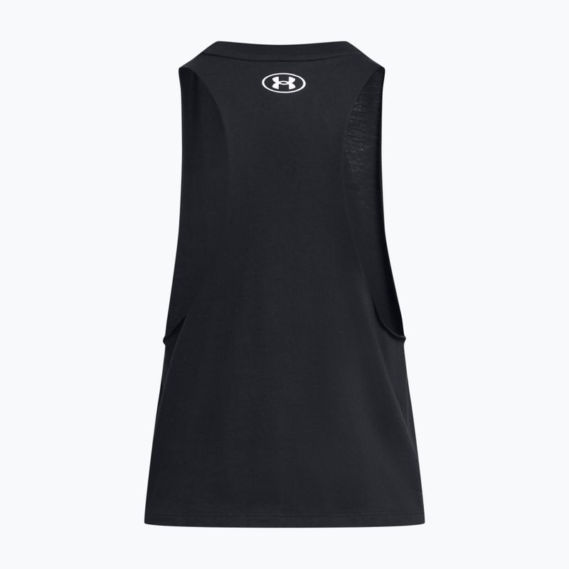 Moteriškas treniruočių tank topas Under Armour Project Rock Neon Flame Tank black/black 4