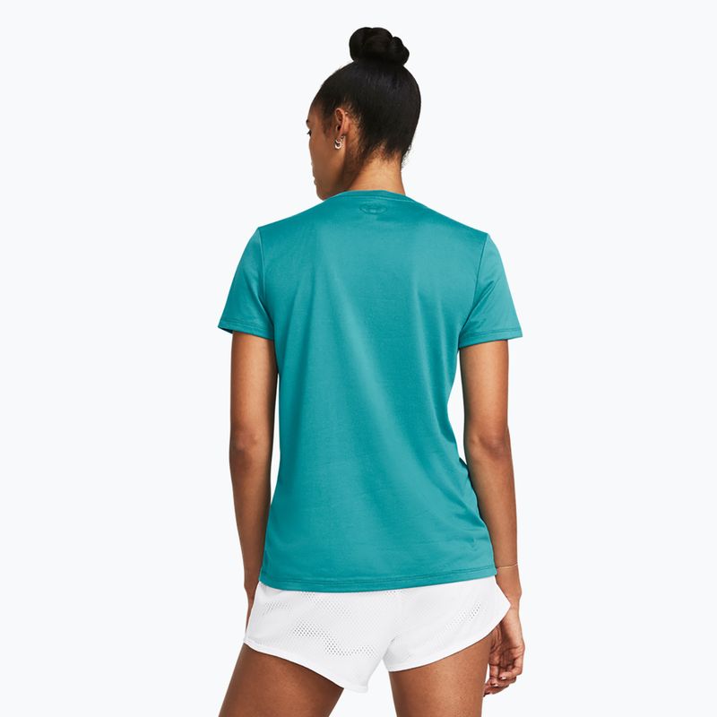 Moteriški treniruočių marškinėliai Under Armour Tech BL HD circuit teal/coastal teal 2