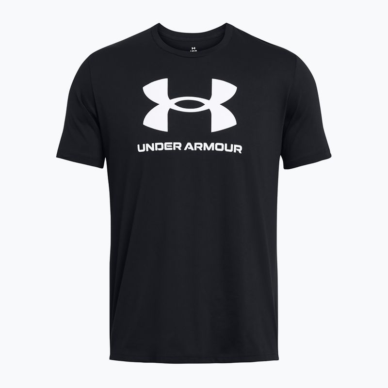 Vyriški Under Armour Sportstyle Logo Update marškinėliai juoda/balta 3