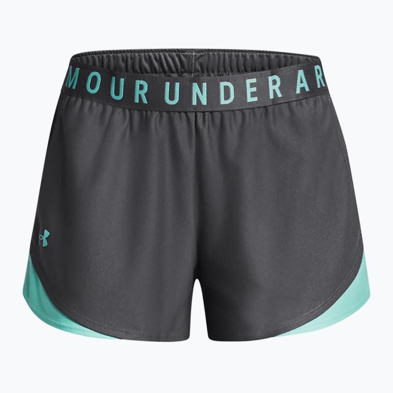 Moteriški šortai Under Armour Play Up 3.0 castlerock/radial turquoise/radial turquoise 5