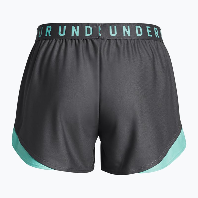 Moteriški šortai Under Armour Play Up 3.0 castlerock/radial turquoise/radial turquoise 6