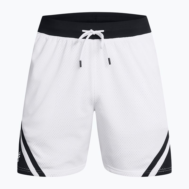 Vyriški krepšinio šortai Under Armour Curry Mesh Short 4 white/black/white