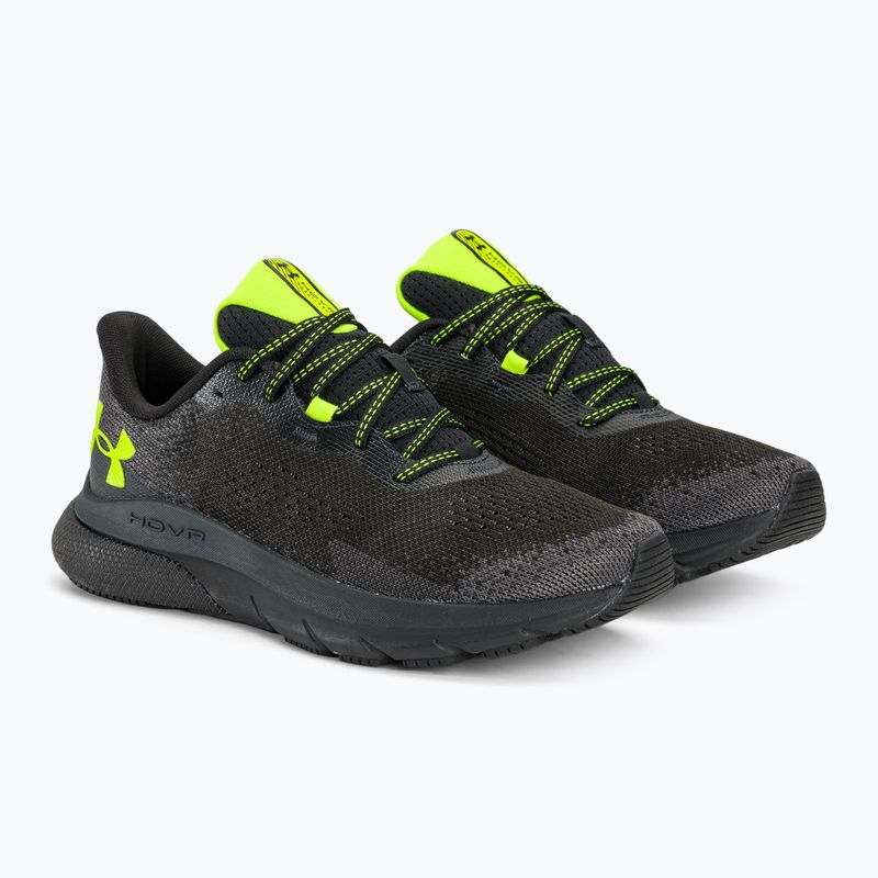 Vyriški bėgimo bateliai Under Armour Hovr Turbulence 2 black/black/high vis yellow 4