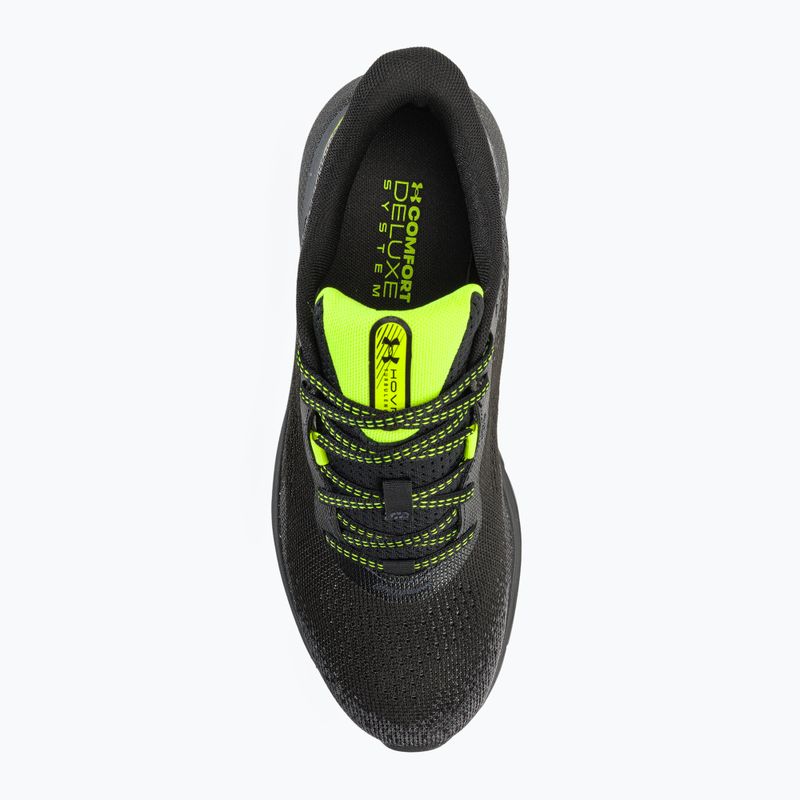 Vyriški bėgimo bateliai Under Armour Hovr Turbulence 2 black/black/high vis yellow 6