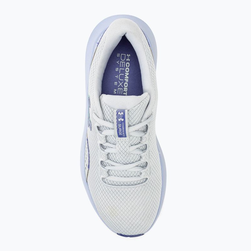 Moteriški bėgimo bateliai Under Armour Charged Surge 4 halo gray/celeste/starlight 5