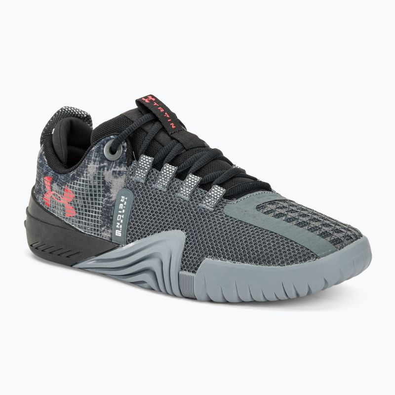 Vyriški žygio batai Under Armour TriBase Reign 6 gray void/pitch gray/rush red