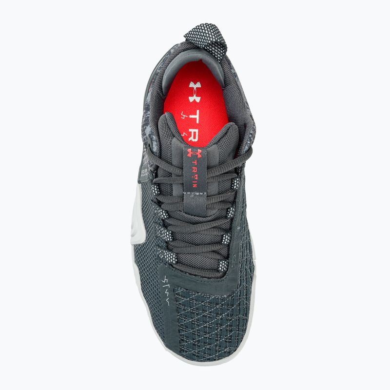 Moteriški žygio batai Under Armour TriBase Reign 6 pitch gray/gray void/rush red 5