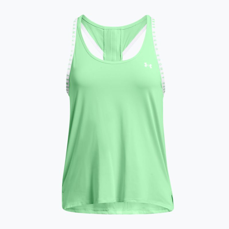 Moteriškas treniruočių tank topas Under Armour Knockout Tank matrix green/white 4