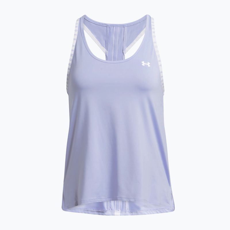 Moteriškas treniruočių tank topas Under Armour Knockout Tank celeste/white 4