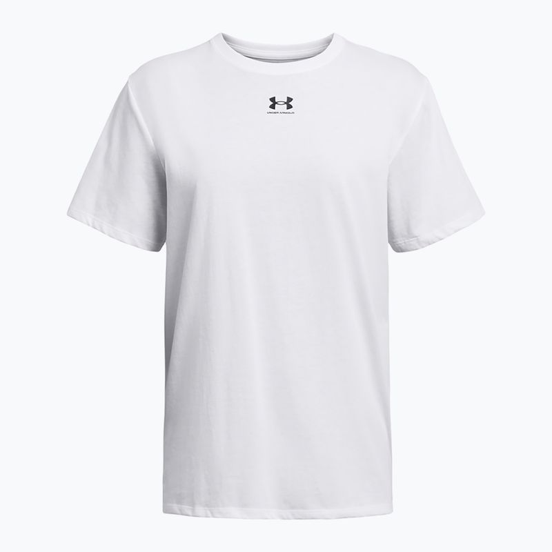 Moteriški marškinėliai Under Armour Campus Oversize white/black