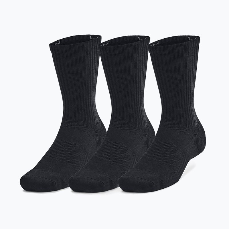Kojinės Under Armour Training Cotton Crew 3 poros black/black/white