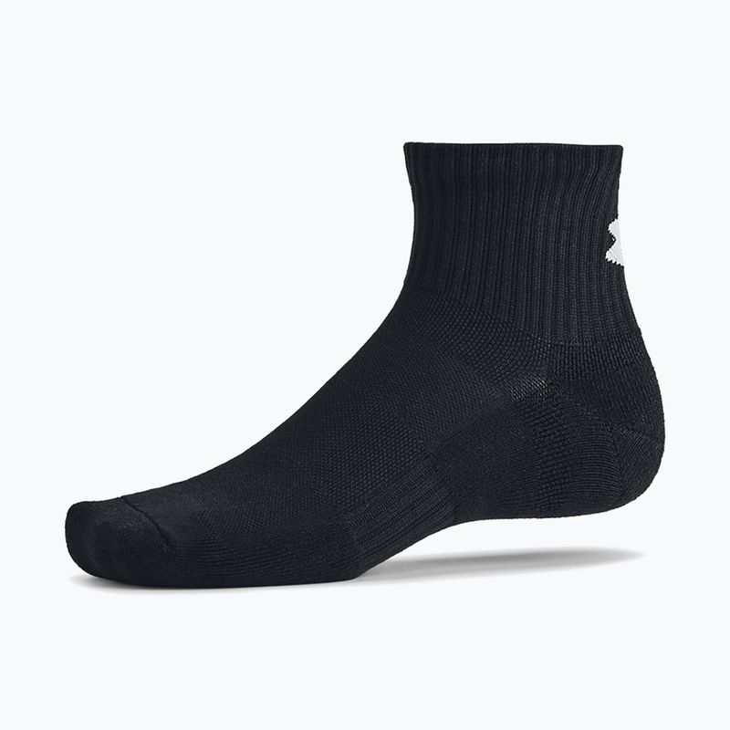 Kojinės Under Armour Training Cotton Quarter 3 poros black/black/white 6