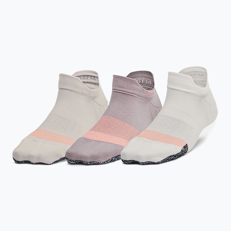 Moteriškos žygio kojinės Under Armour Breathe NS Tab 3 Pack tetra gray/gray matter/white