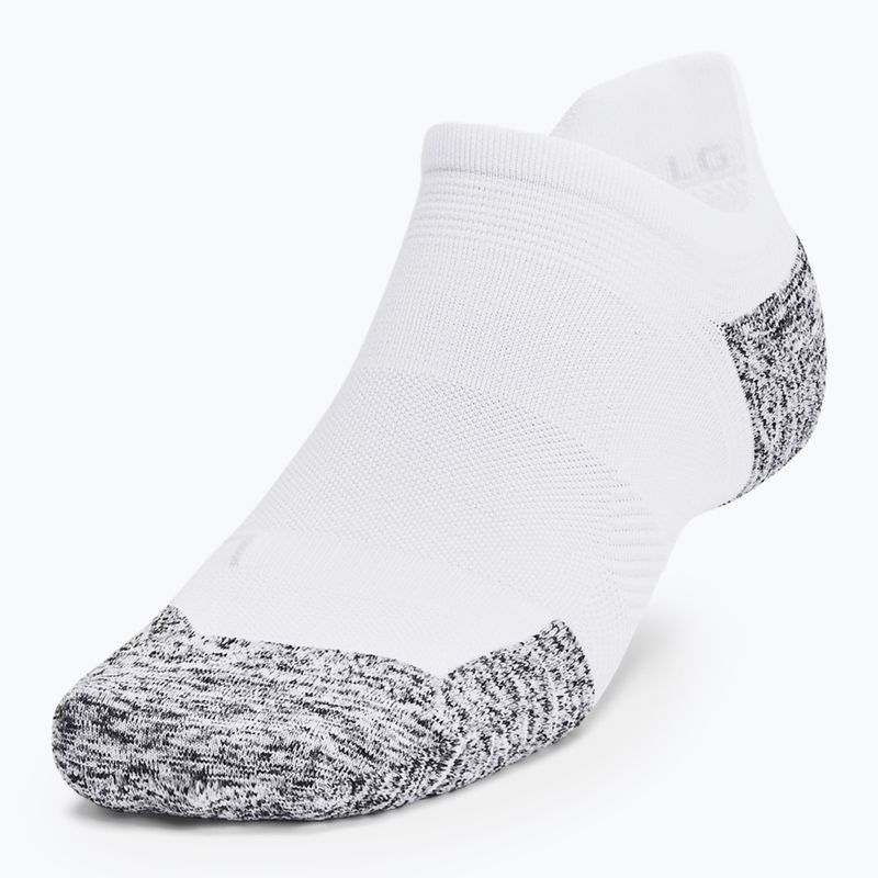 Bėgimo kojinės Under Armour Dry Run Cushion No Show 3 poros white/halo gray/reflective 2