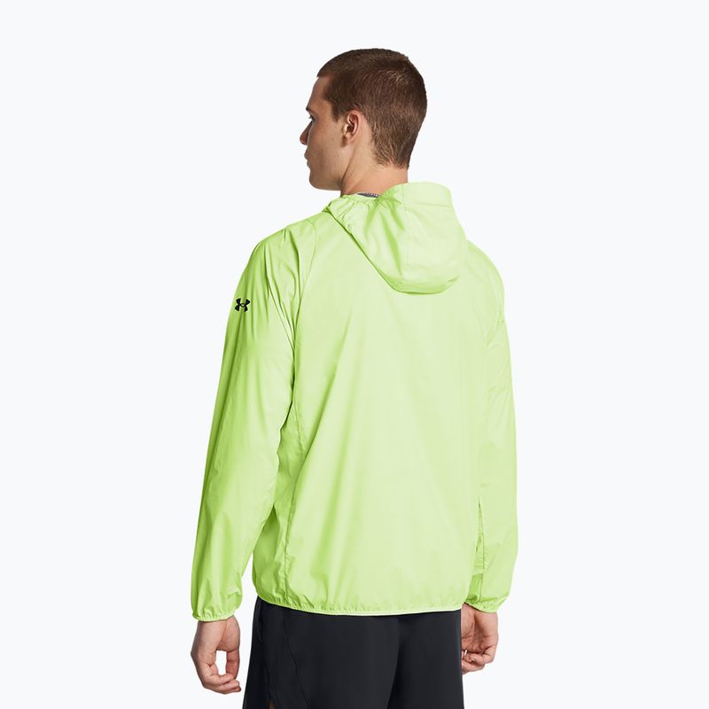 Under Armour Launch Lightweight morph green/tetra pilka/juoda vyriška bėgimo striukė 2