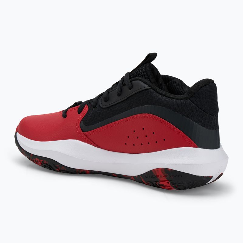 Under Armour Lockdown 7 raudoni/juodi/balti krepšinio bateliai 3