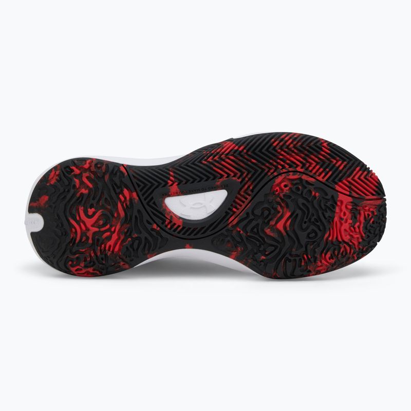 Under Armour Lockdown 7 raudoni/juodi/balti krepšinio bateliai 4