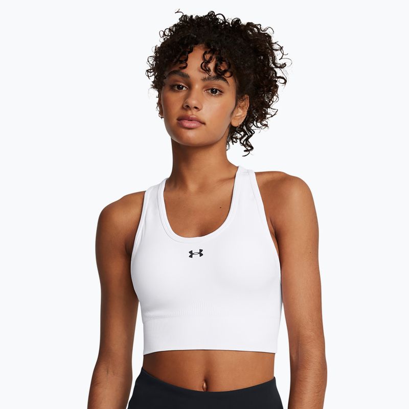 Treniruočių liemenėlė Under Armour Vanish Seamless Mid Branded white / black