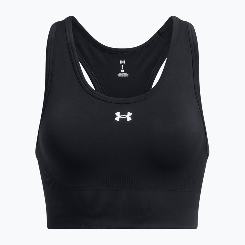 "Under Armour Vanish Seamless Mid" firminė treniruočių liemenėlė juoda/balta 3