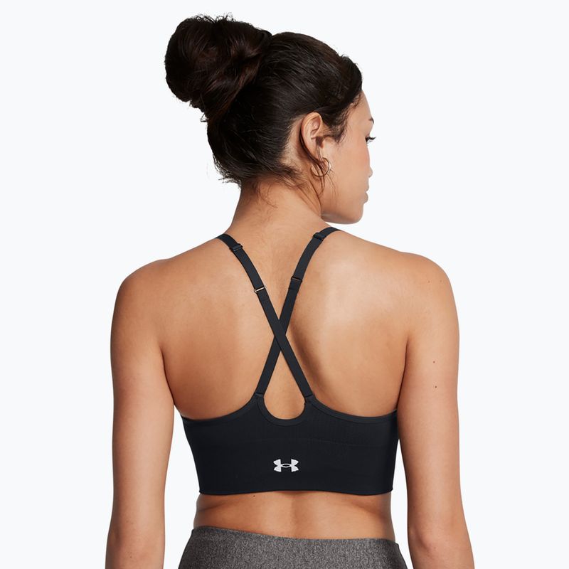 Treniruočių liemenėlė Under Armour Vanish Seamless Low black / white 2
