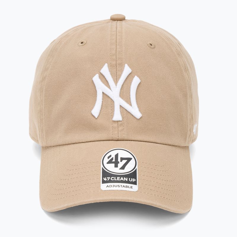 Kepuraitė su snapeliu 47 Brand MLB New York Yankees CLEAN UP W/No Loop Label khaki 2