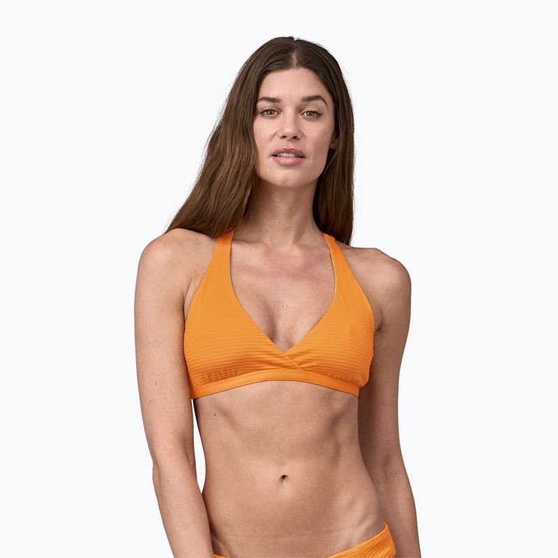 Maudymosi kostiumėlio viršus Patagonia Bottom Turn Top ripple / kishu orange 2