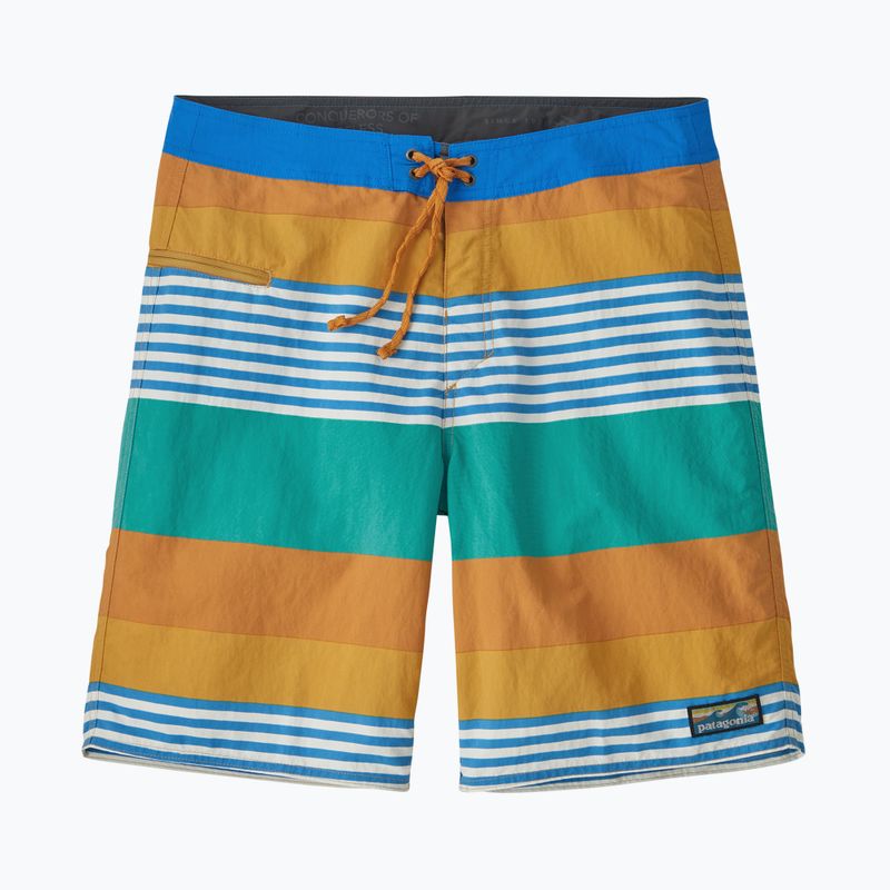 Vyriški maudymosi šortai Patagonia Wavefarer Boardshorts fitz stripe/pufferfish gold