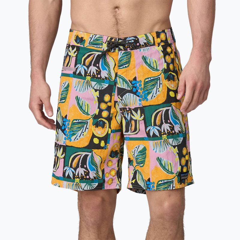 Vyriški maudymosi šortai Patagonia Wavefarer Boardshorts island seeds/milkweed mauve