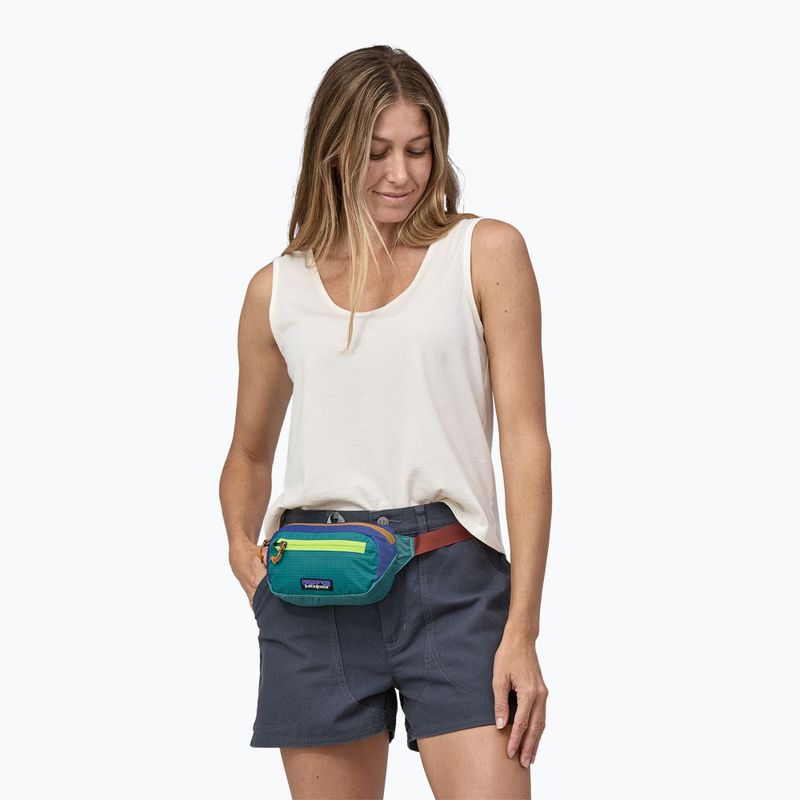 Patagonia Ultralight Black Hole Mini Hip Pack 1 l patchwork/subtidal blue inkstų maišelis 3