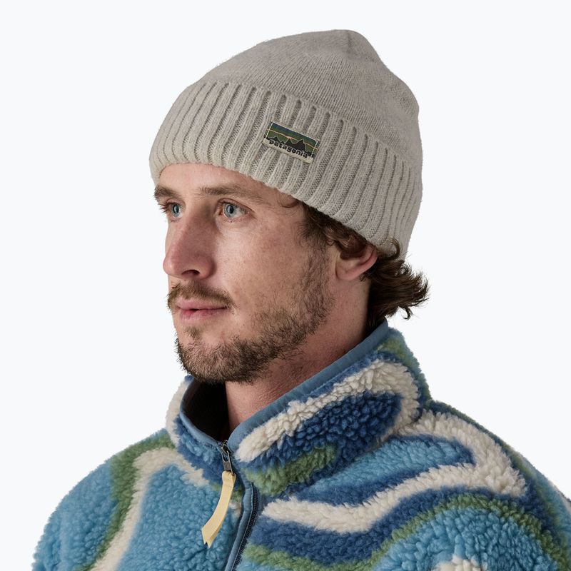 Patagonia žieminė kepurė Brodeo Beanie og legacy label/crisp grey 2