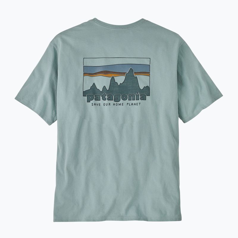 Vyriški marškinėliai Patagonia '73 Skyline Organic thermal blue 5