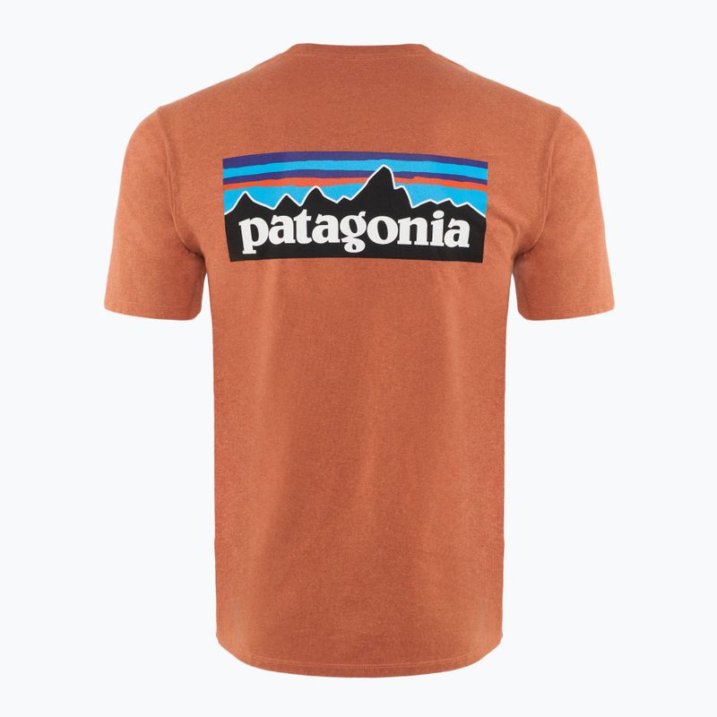 Vyriški žygio marškinėliai Patagonia P-6 Logo Responsibili-Tee redtall rust 2