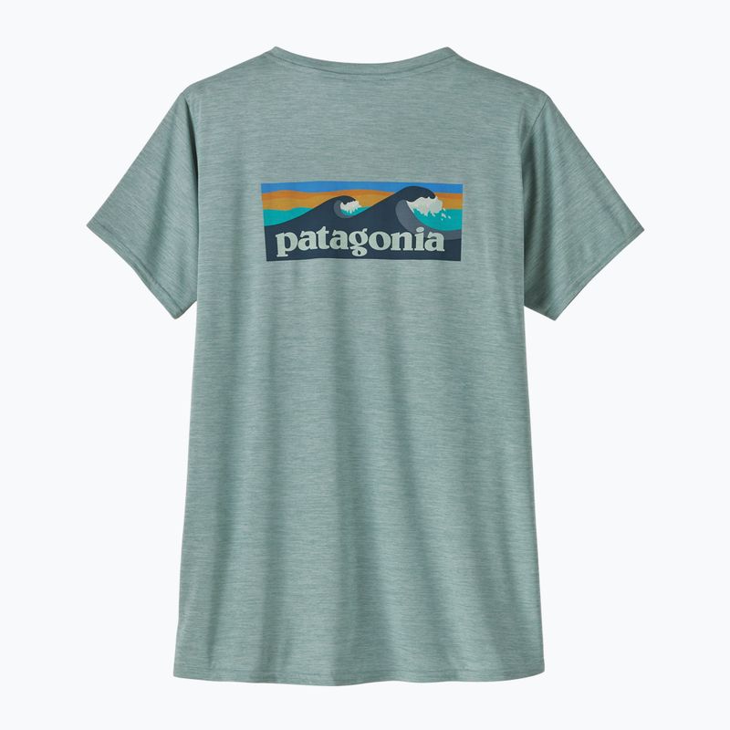 Moteriški marškinėliai Patagonia Cap Cool Daily Graphic Shirt Waters boardshort logo/thermal blue x-dye 4