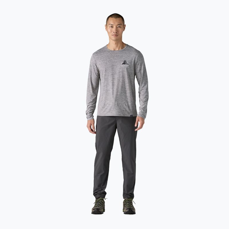 Vyriški marškinėliai ilgomis rankovėmis Patagonia Cap Cool Daily Graphic Lands chouinard crest/feather grey 2